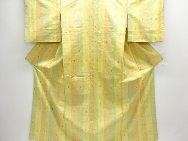 JAPANESE KIMONO / SILK / TOKAMACHI TSUMUGI / WOVEN IGETA KASURI